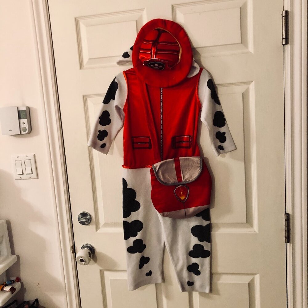 PAW Patrol Marshall Firefighter Costume (Rubie's) Size Small (3-4yo) 3-Piece Set